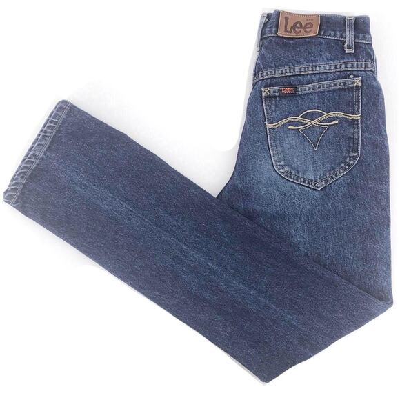 80s Lee 209 jeans Union made rare style 1980s vintage 28 x 32 - Picture 3 of 4